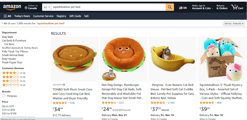 Squishmallow pet beds on Amazon.com